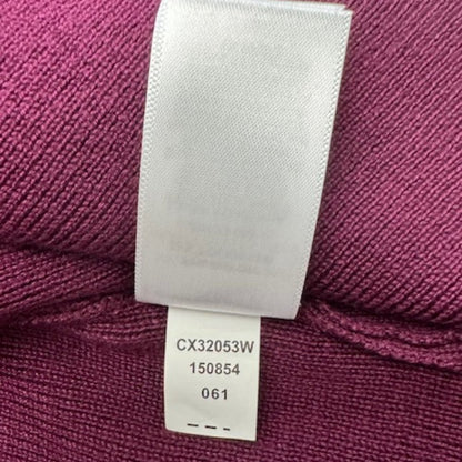 Cable & Gauge Women's Burgundy Scallop Neck Long Sleeve Sweater NWT