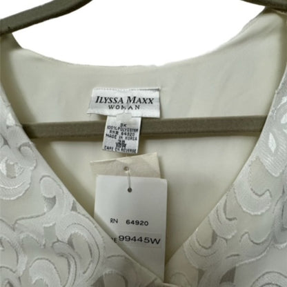 Ilyssa Maxx Long Sleeve Blouse: Cream Tops - Women's Size 3X