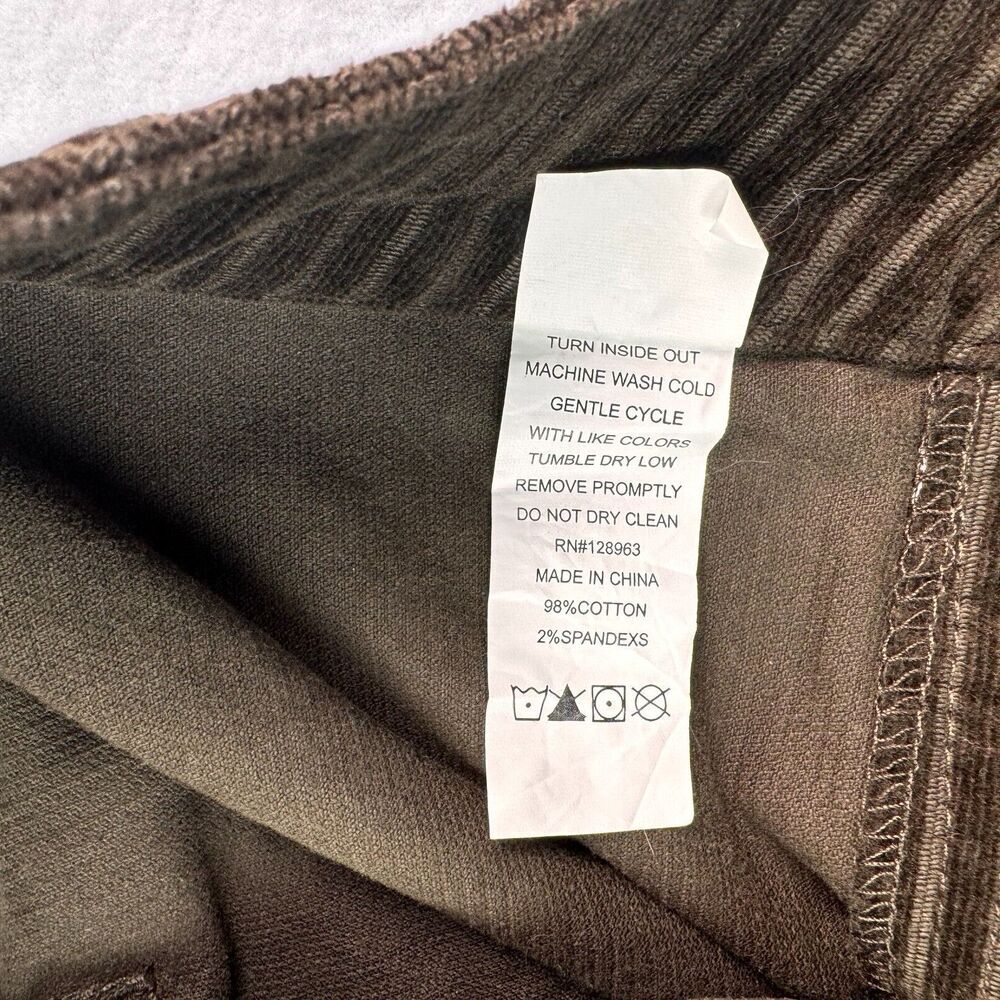 Indigo Rein Women's Skinny Pants Size 3 Brown Pinstripe Mid Rise Stretch