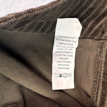 Indigo Rein Women's Skinny Pants Size 3 Brown Pinstripe Mid Rise Stretch