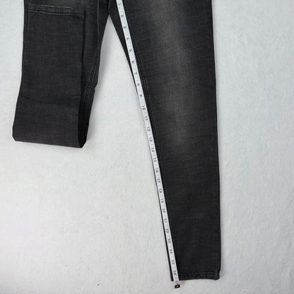 Skinny Fries Jeans Sz 9 Black Distressed Button Fly Jeans Juniors Boho