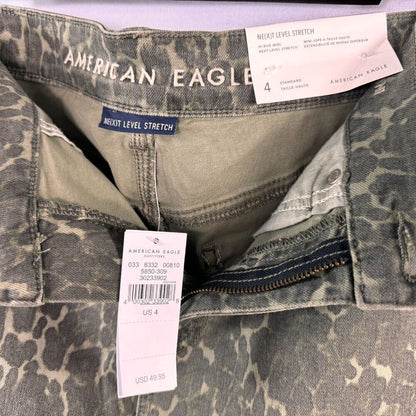 American Eagle Next Level Ladies Mini Skirt Sz 4 Stretch Camouflage Hi Rise