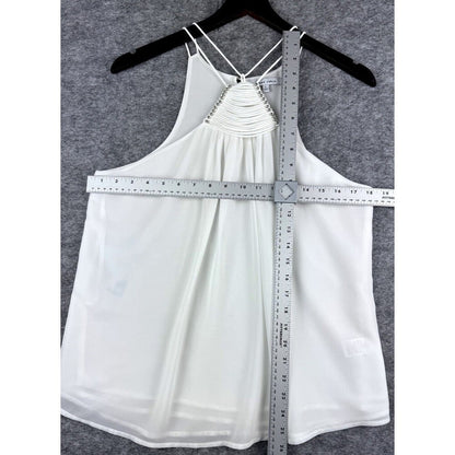 Naked Zebra Ladies Halter Blouse, Bead Embellished Front, Sleeveless, Size Large