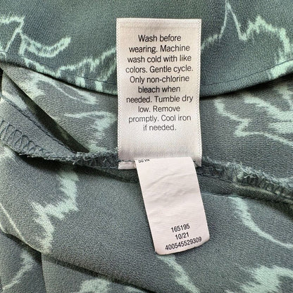 Nine West Ladies Tank Top Sz M Green Printed Camisole spaghetti straps