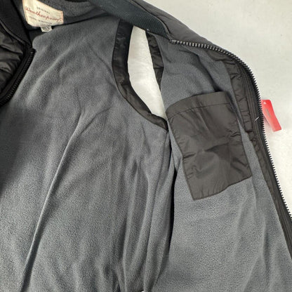 Weatherproof Vintage Men Medium Black Puffer Vest Fleece Lined Zip Pockets NWT
