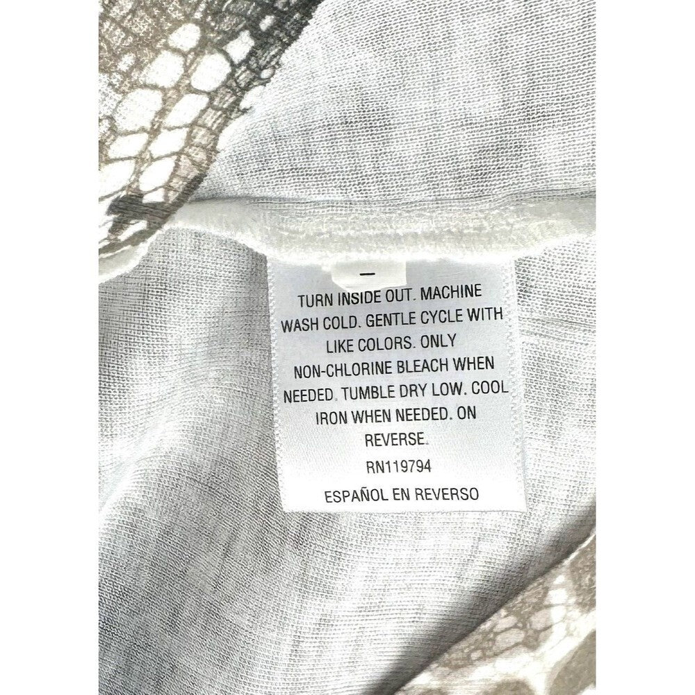 Style & Co Top Size 2X Beige Black White Paisley Embellished