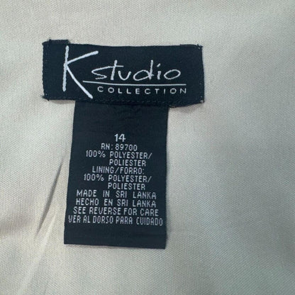 K Studio Collection Tank Top Sz 14 Brown Glitter Scoop Neck Sleeveless Lined