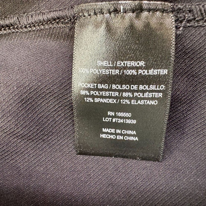 32 Degrees Ladies Dress Sz M Black Twill Short Sleeves Clinched Waist 2 pockets