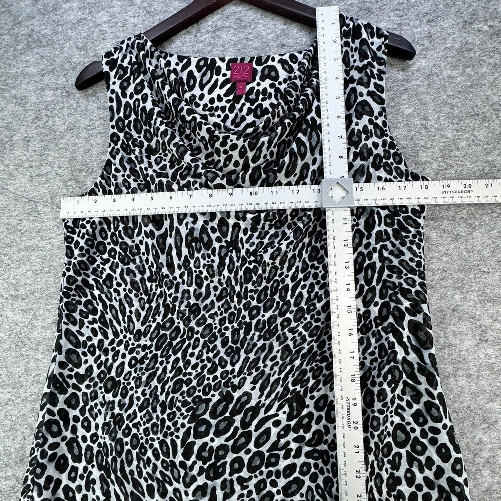 212 Collection Tank Top Women Sz Medium cowl neckline leopard print
