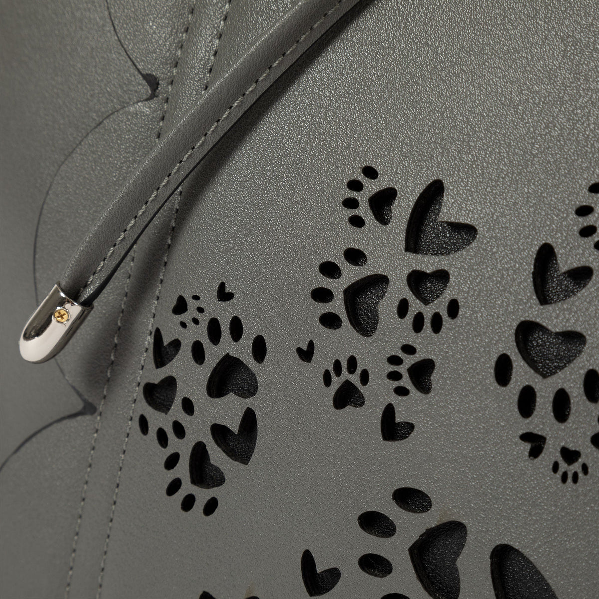GreaterGood Bow & Hearts Paw Print Faux Leather Handbag