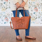 GreaterGood Bow & Hearts Paw Print Faux Leather Handbag