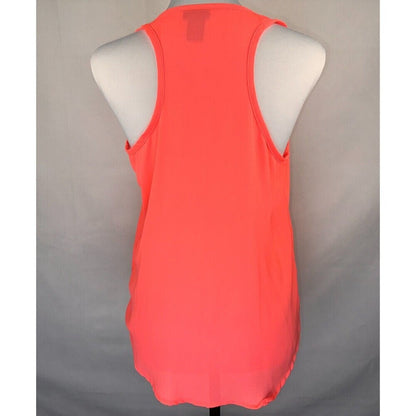 Rue 21 Tank Top Sz S Embellished Orange Strappy Racerback Sleeveless Flowy