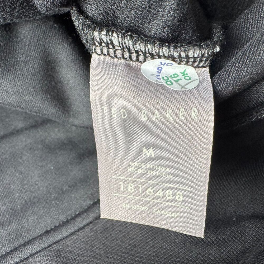 Ted Baker Men Black Sweater Sz M Pullover 1/4 Zip Long Sleeve NWT B2012