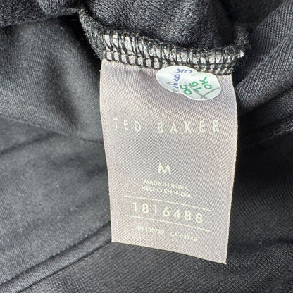 Ted Baker Men Black Sweater Sz M Pullover 1/4 Zip Long Sleeve NWT B2012