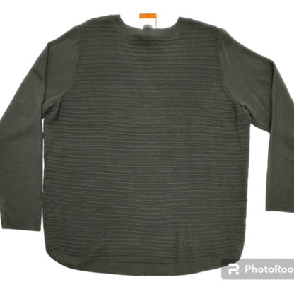 Hilary Radley Women's Size XXL Textured V-Neck Pullover Sweater