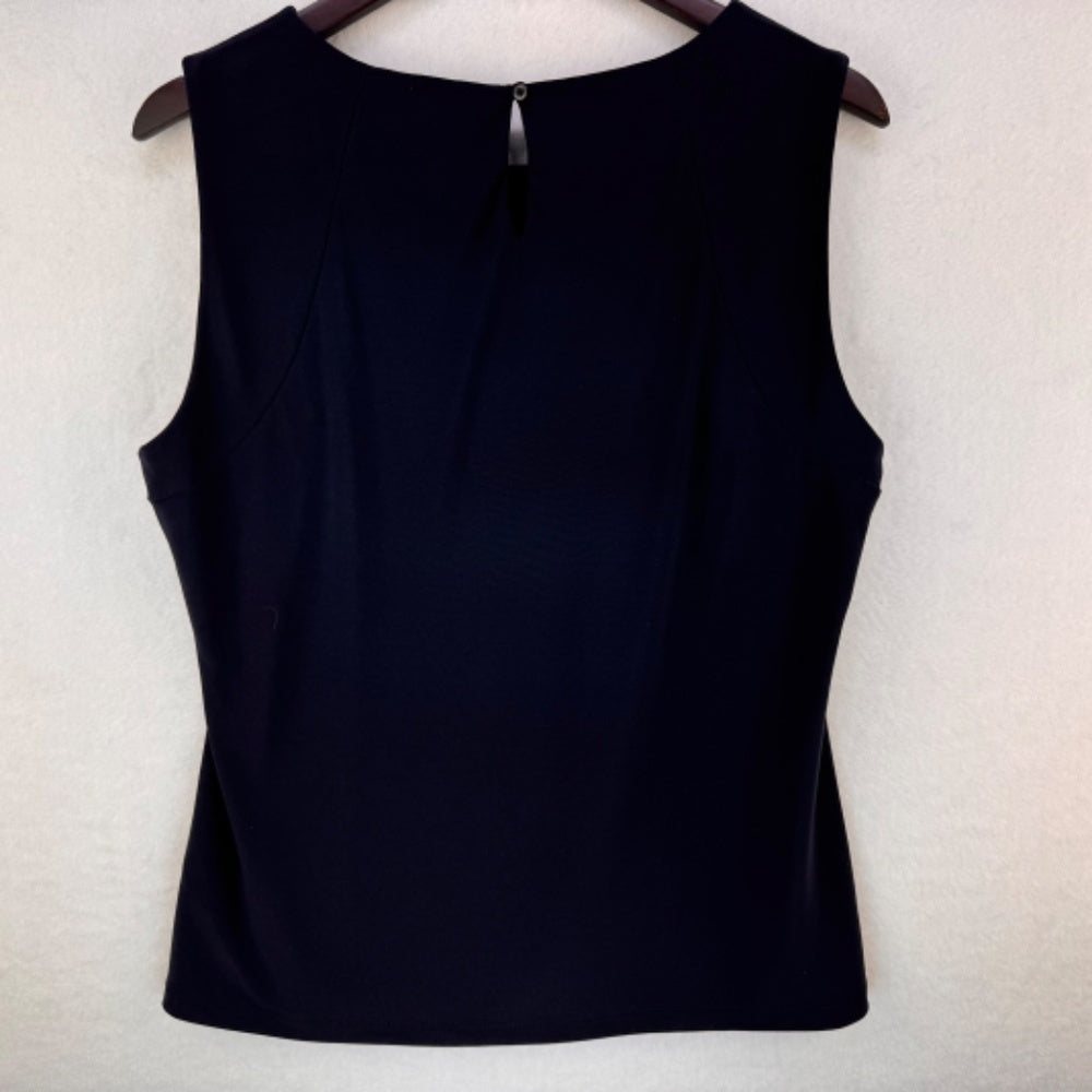 Tommy Hilfiger Ladies Tank Top Sz XL Navy Metal grommets on front
