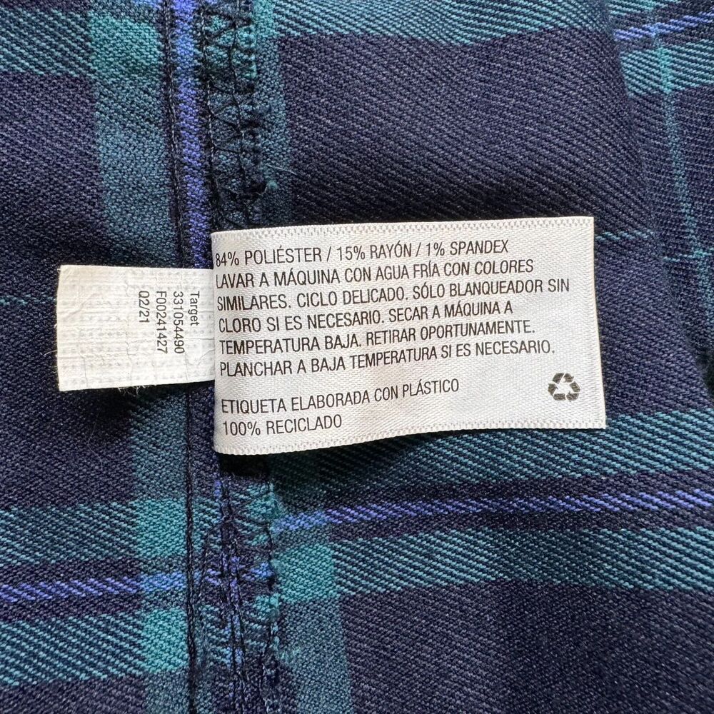 Wild Fable Plaid Skirt Sz S Pleated Blue Green School Girl