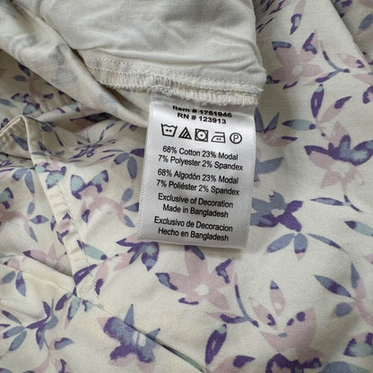 Jachs Girlfriend Women Sz S Shorts Zipper White Floral Pink Blue Printed