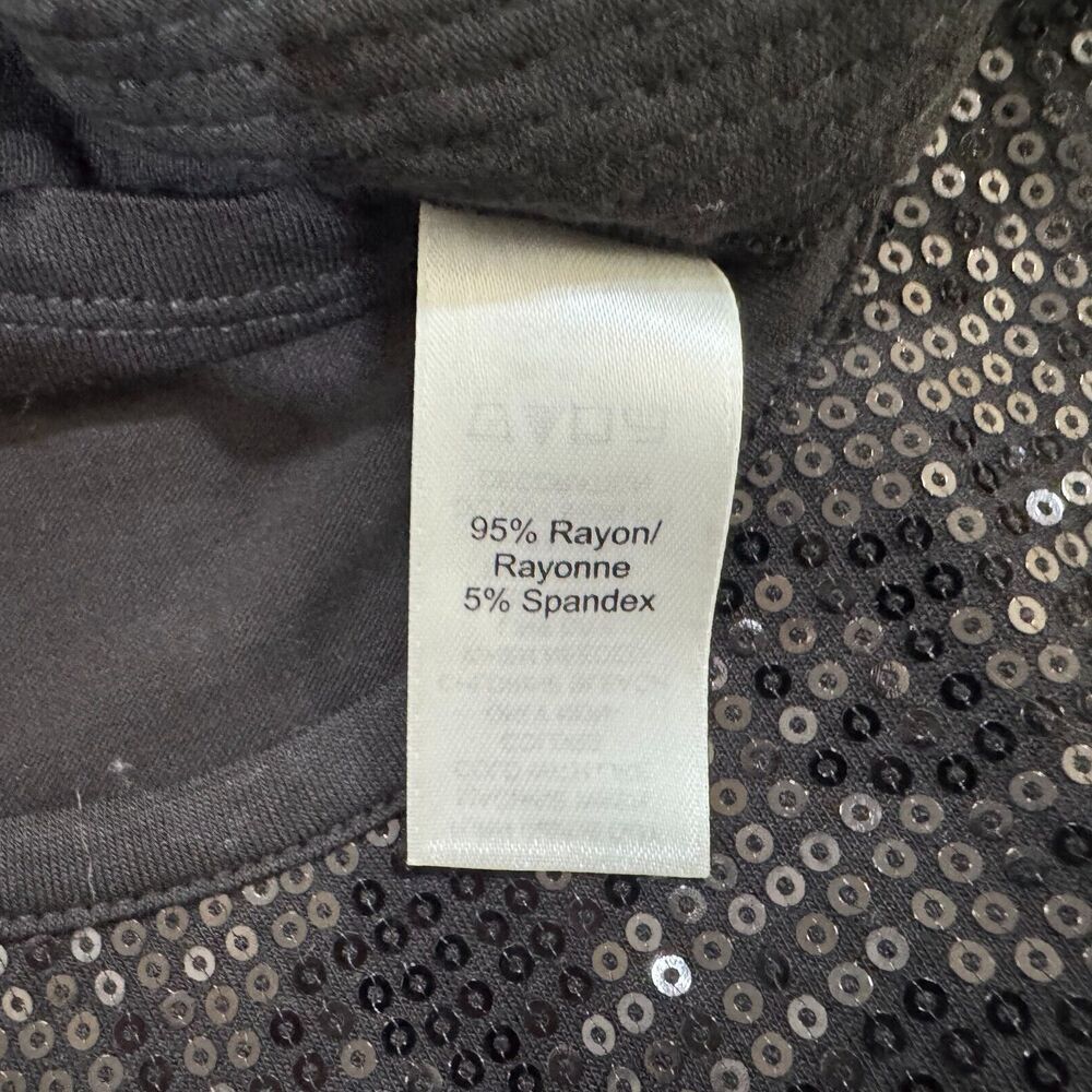 Maurice Tank Top Sz M Black Sequin Stretchy Rayon Spandex NWT