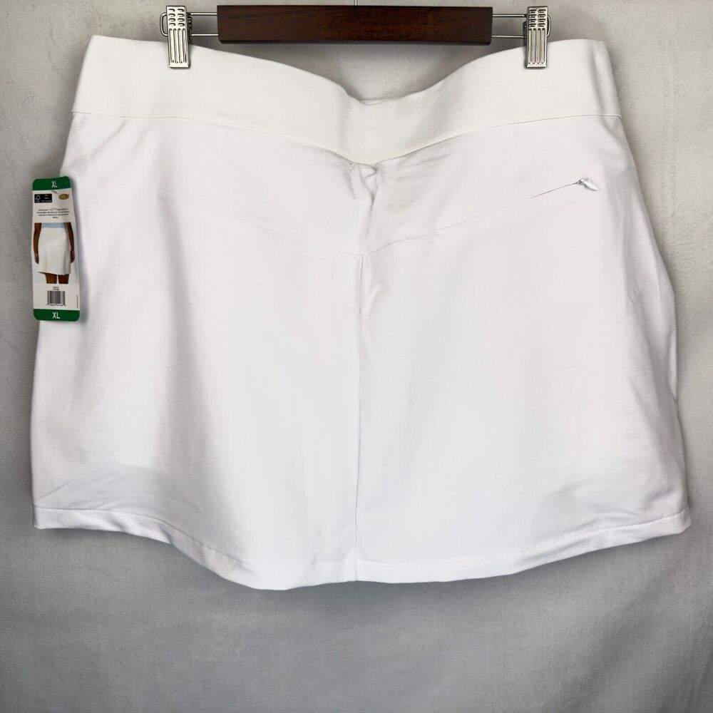 Greg Norman White Skort Sz XL Tennis Golf Pockets Elastic Waist Mesh Short Liner