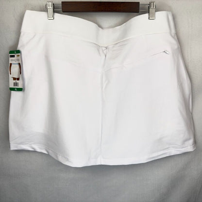 Greg Norman White Skort Sz XL Tennis Golf Pockets Elastic Waist Mesh Short Liner
