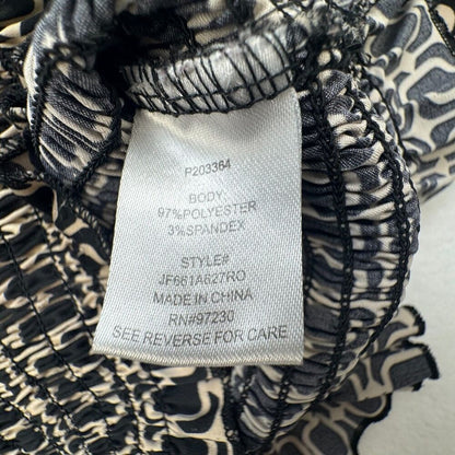Almost Famous Crop Top Sz XS Satin Black Taupe Sweetheart Neck Long Sleeve
