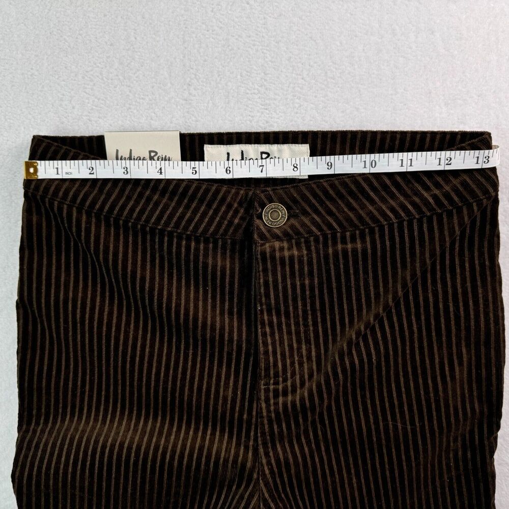 Indigo Rein Women's Skinny Pants Size 3 Brown Pinstripe Mid Rise Stretch