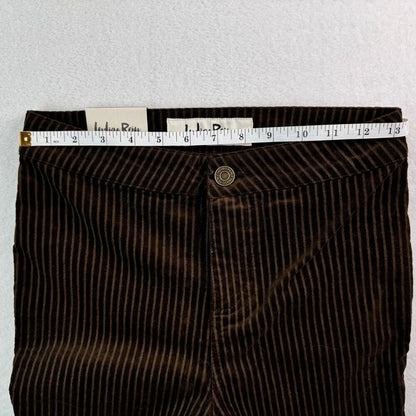 Indigo Rein Women's Skinny Pants Size 3 Brown Pinstripe Mid Rise Stretch