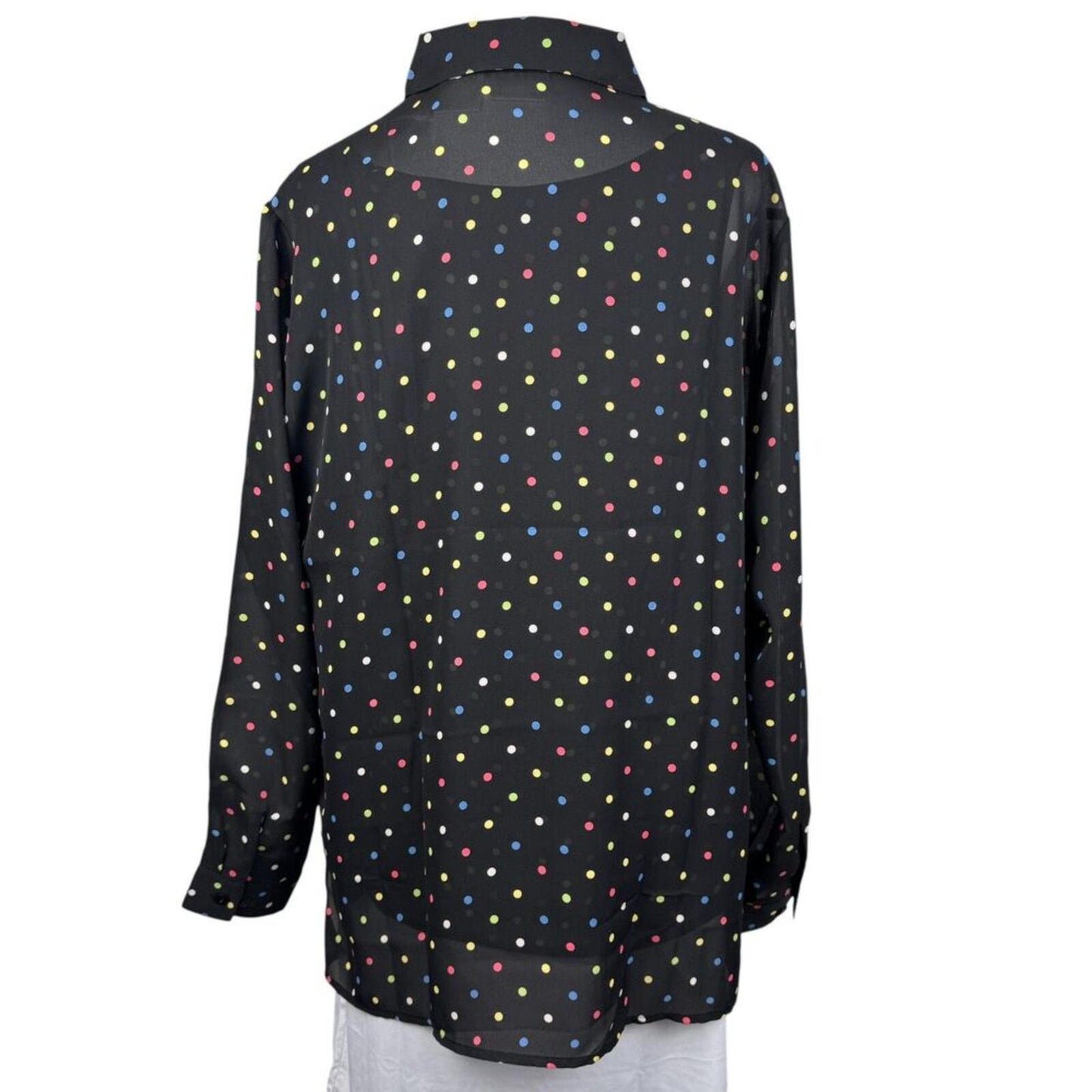 Liz Baker Women's 2-Piece Set Size 16W Black Polka Dot Blouse and Tank NWOT