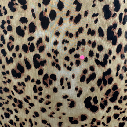 AGB Women’s Leopard Print Sleeveless Blouse Size M Floral Accent