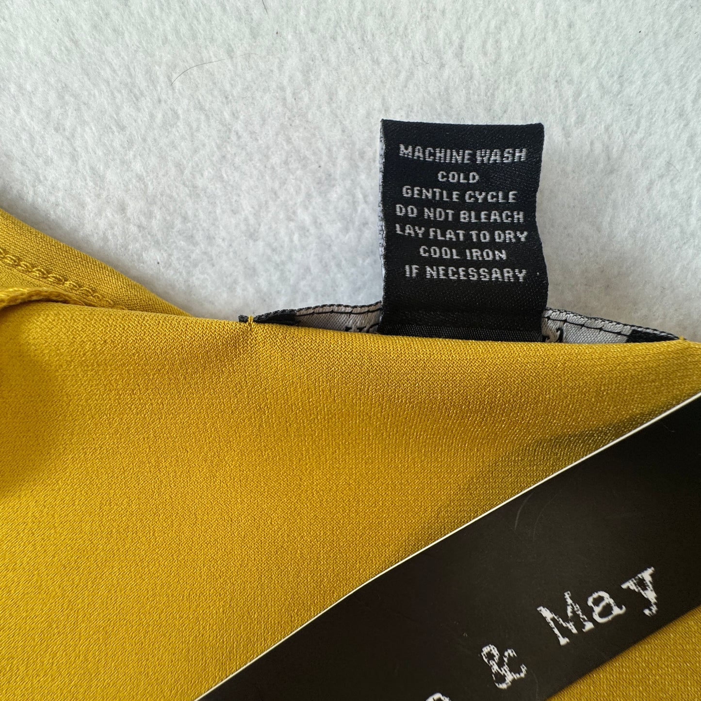 Adele & May Women’s Small Mustard Yellow Rhinestone Cutout Sleeve Top NWT