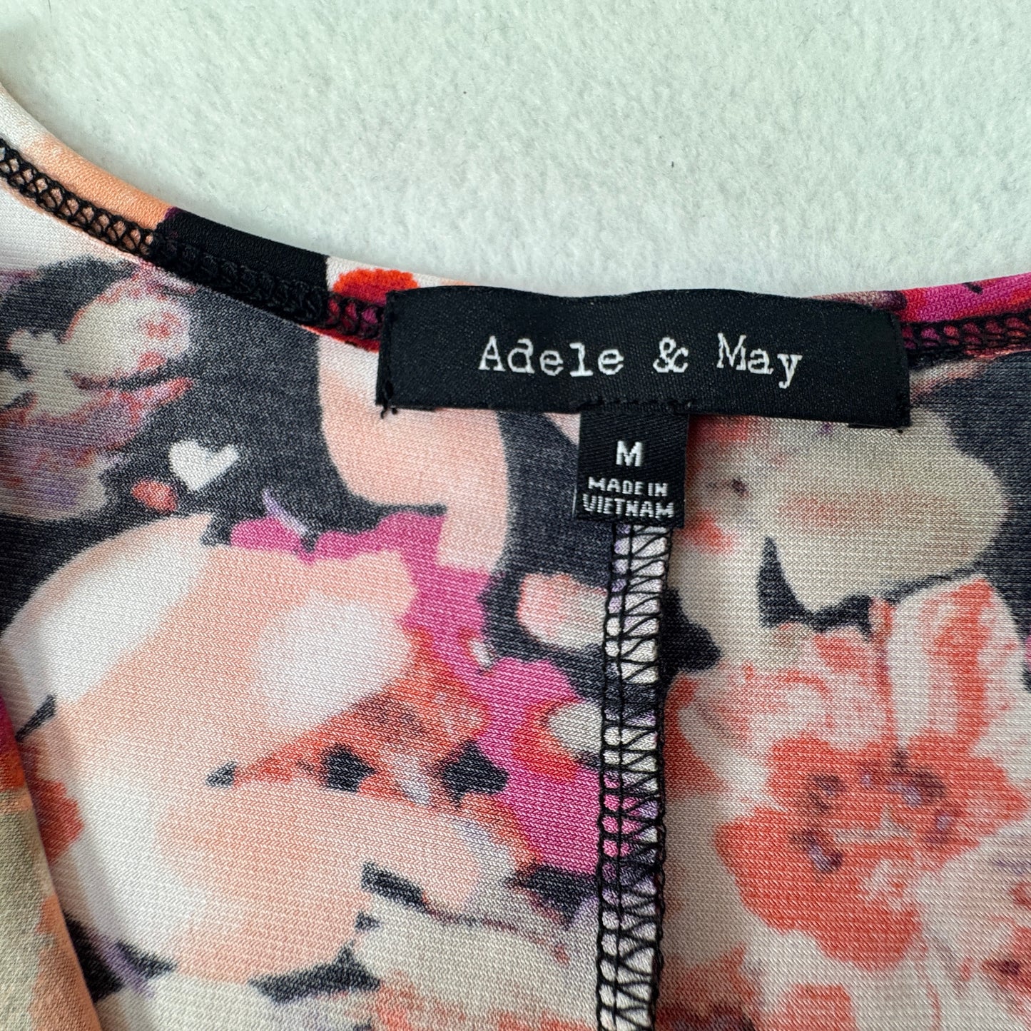Adele & May Women's Floral Sleeveless Handkerchief Hem Tunic Top Size M