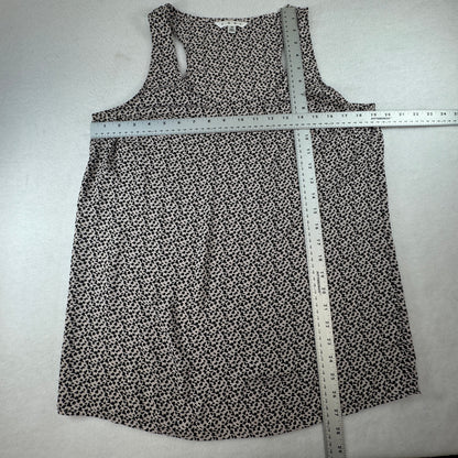 CAbi Trellis Cami Tank Top Black Taupe Abstract Print Size M