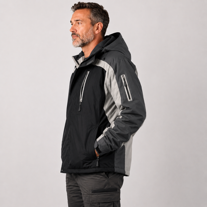 Xersion Snow Jacket Men Sz XL Waterproof Black Charcoal Gray