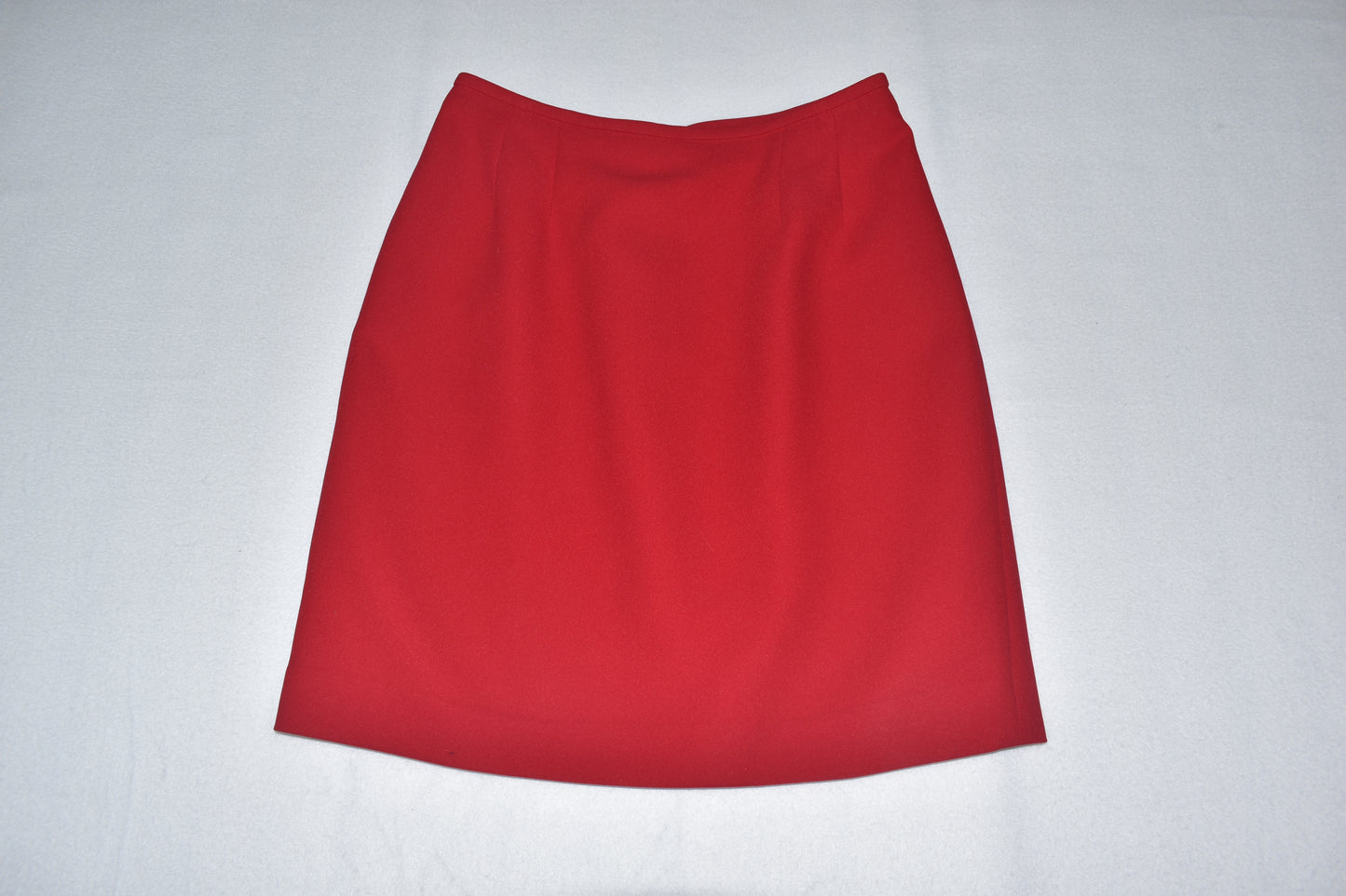 Kasper Pencil Skirt Sz 4 Red Crepe Back Zipper Vintage Lined