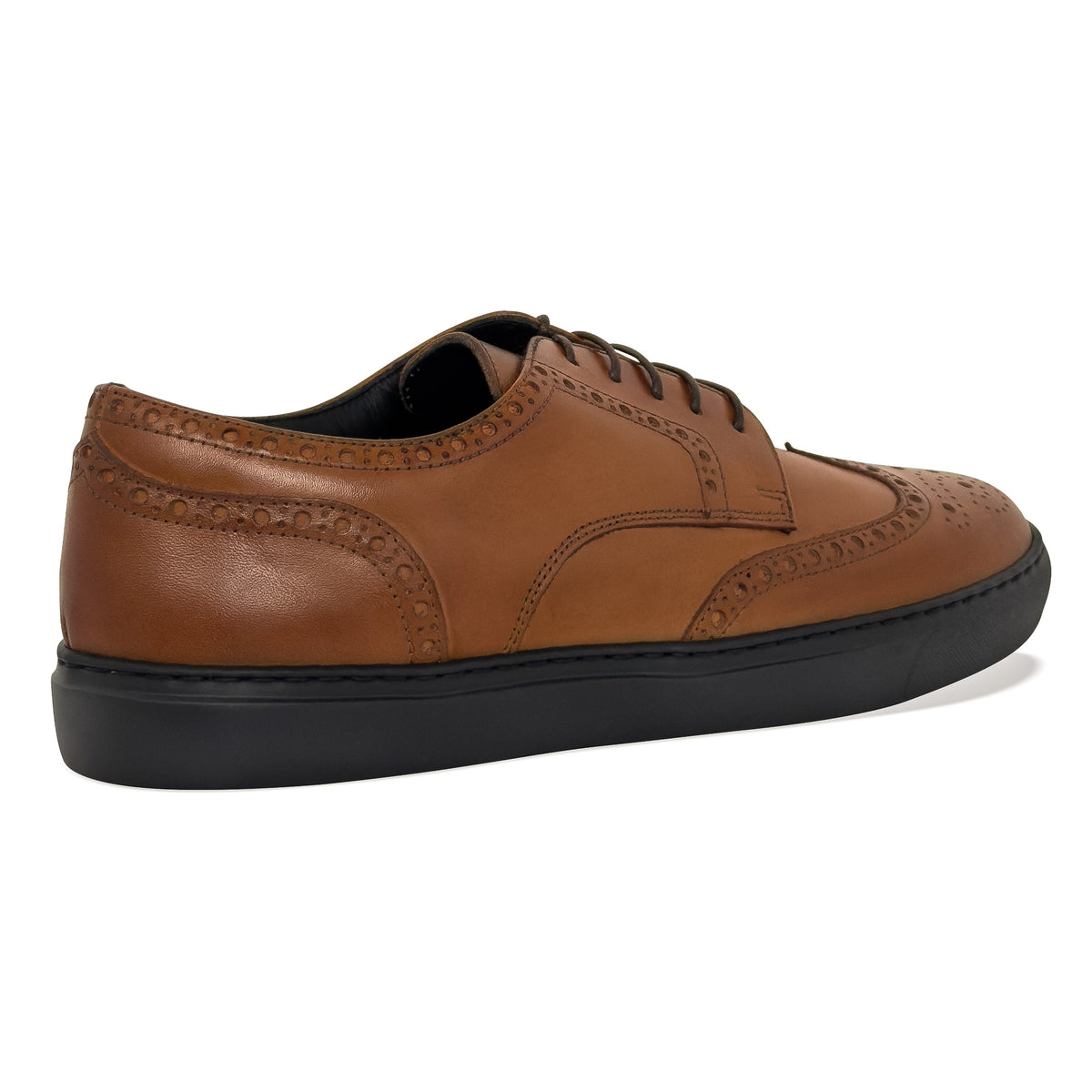 MOCALMO Men's Don Giovanni Leather Wingtip Sneakers – Cognac