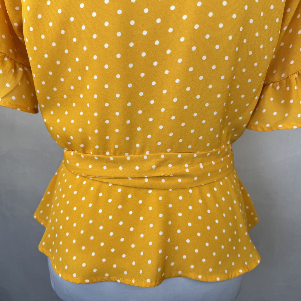 Back lower detail Forever 21 women's blouse yellow size M