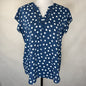 Front view of Hawthorn 41 women's blue blouse, size M