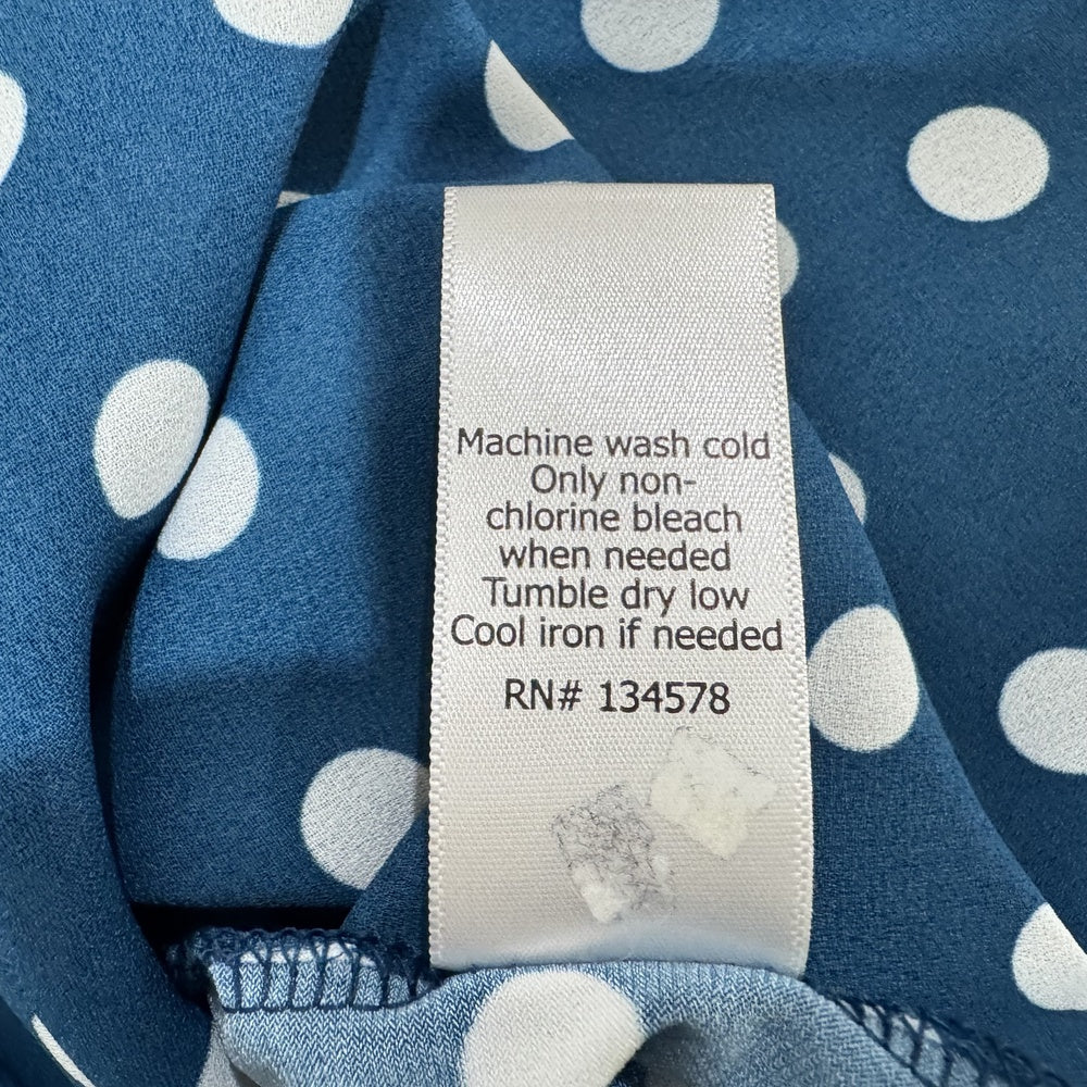 Clothing tag care on Hawthorn 41 women's blouse blue, size M