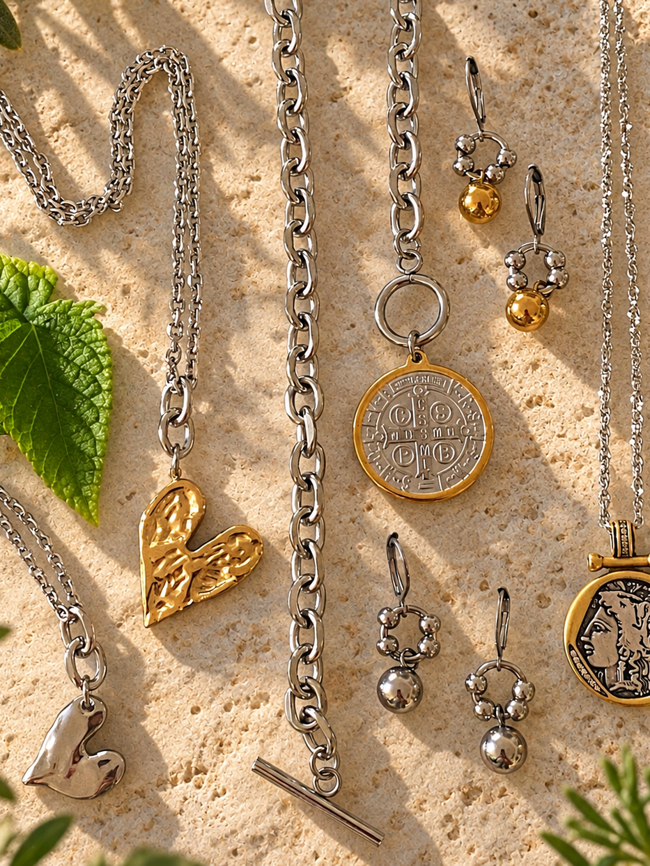 St. Benedict Reversible Medallion Toggle Necklace