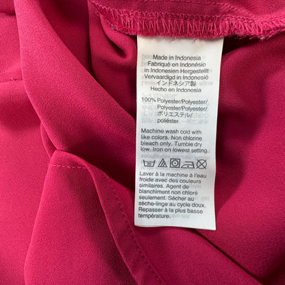 J.Crew Pleated Bib Sleeveless Blouse Fuchsia Pink Size M
