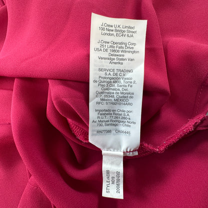 J.Crew Pleated Bib Sleeveless Blouse Fuchsia Pink Size M