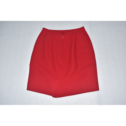 Back view on Kasper red skirt on a white background