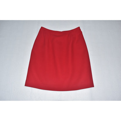 Front view on Kasper Red skirt on a light gray background