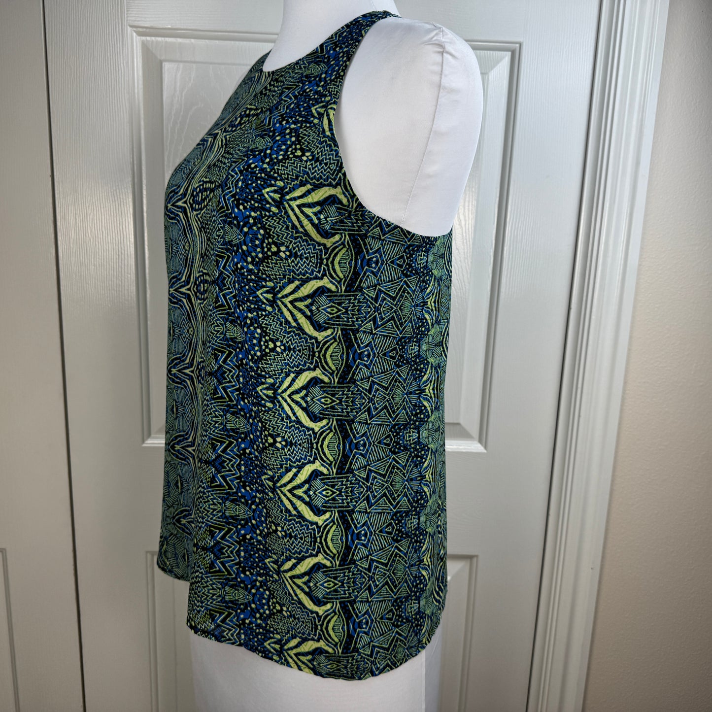 Sanctuary Clothing Abstract Print Wrap Halter Blouse Size M