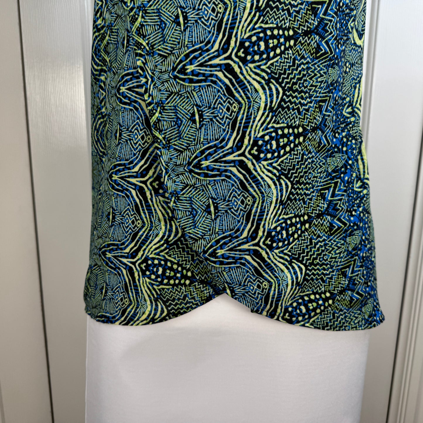 Sanctuary Clothing Abstract Print Wrap Halter Blouse Size M