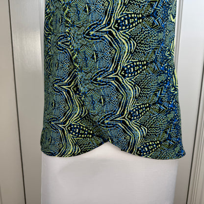 Sanctuary Clothing Abstract Print Wrap Halter Blouse Size M