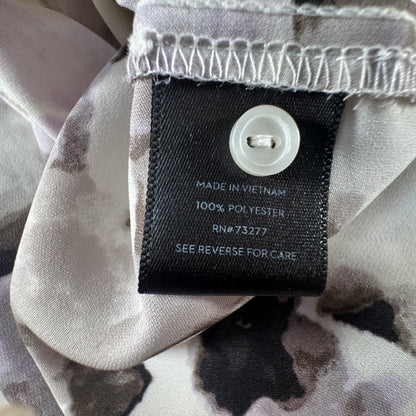 Simply Vera VeraWang Women's Floral Button Front Blouse Purple Black Size PL