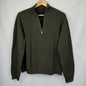 Front View of Structure green quarter-zip sweater size L