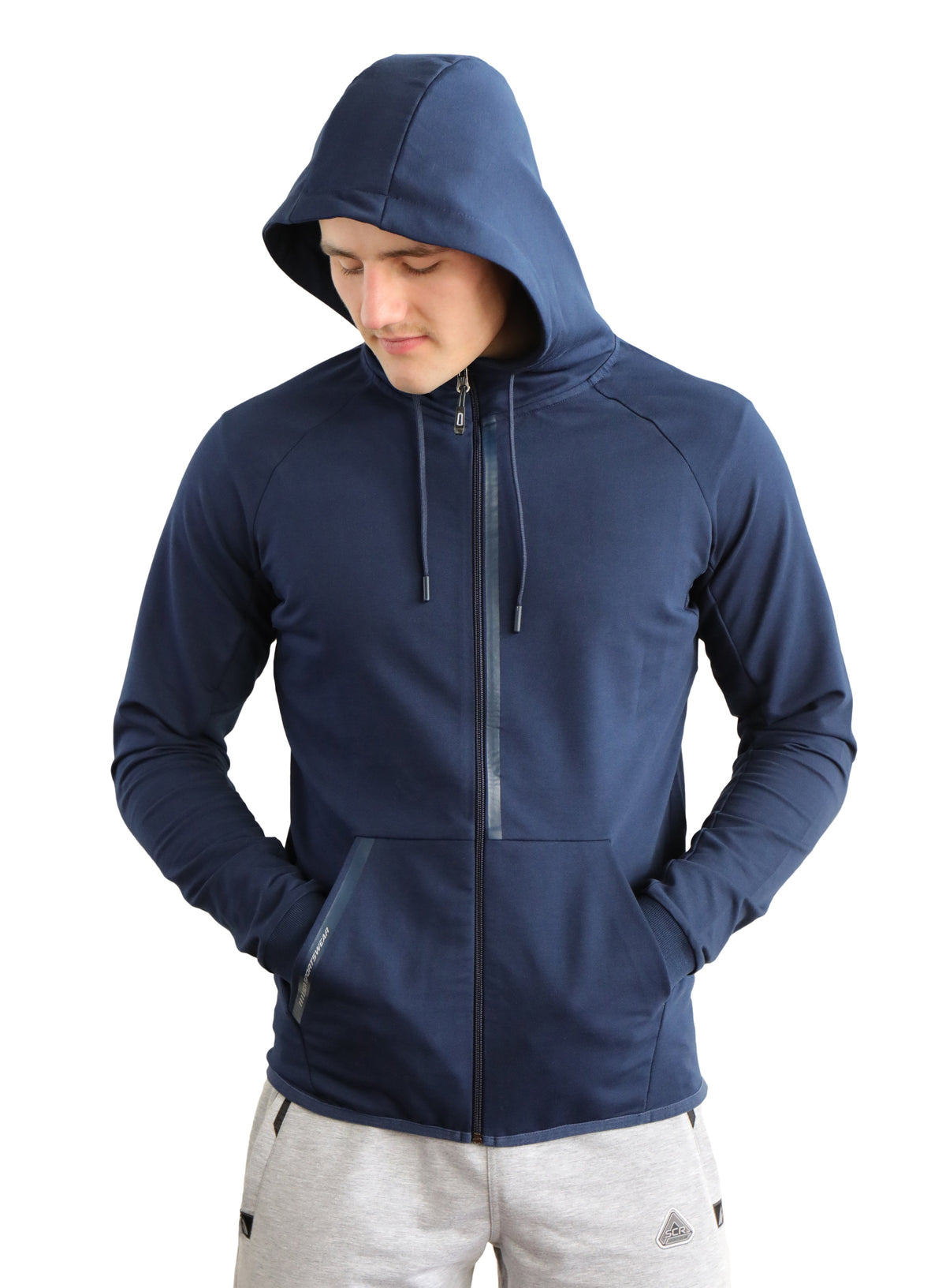 SCR Sportswear Men's All-Day Comfort Full-Zip Hooded Sweatshirt